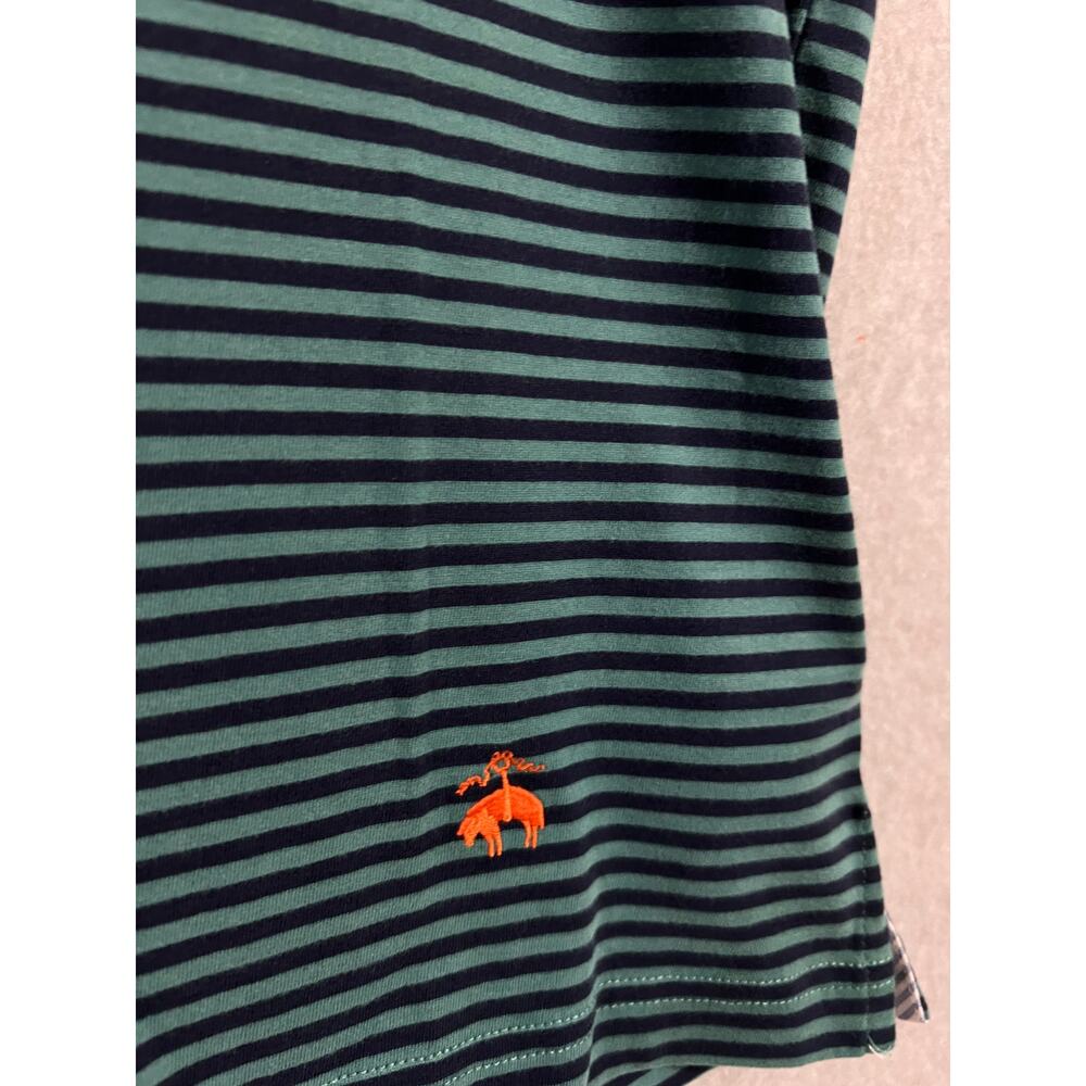 Brooks Brothers Vintage washed cotton feeder stripe polo shirt - Picture 2 of 5
